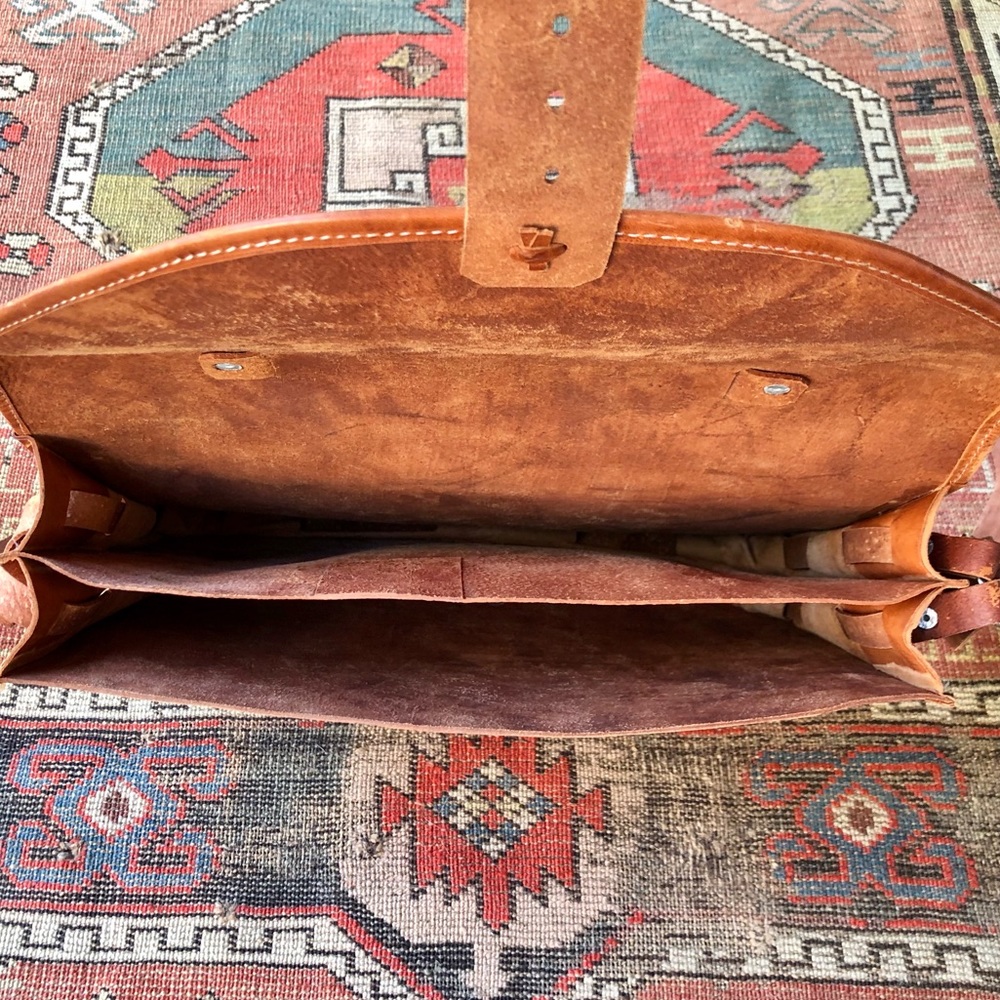 Leather Messenger Bag - Picture 6 of 12
